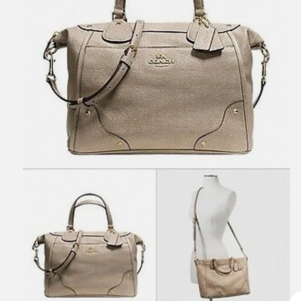 Coach ✨ Mickie Caviar Grain Leather Satchel
